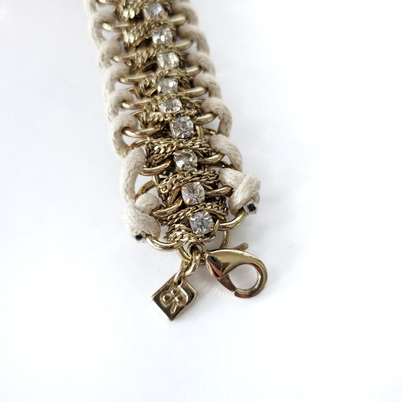 Banana Republic | Braided Rope Chain Rhinestone Bracelet - Picture 3 of 6